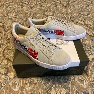 New RARE Puma Suede Hyper Embelished 50th anniversary Glacier Grey Women’s Sz 10